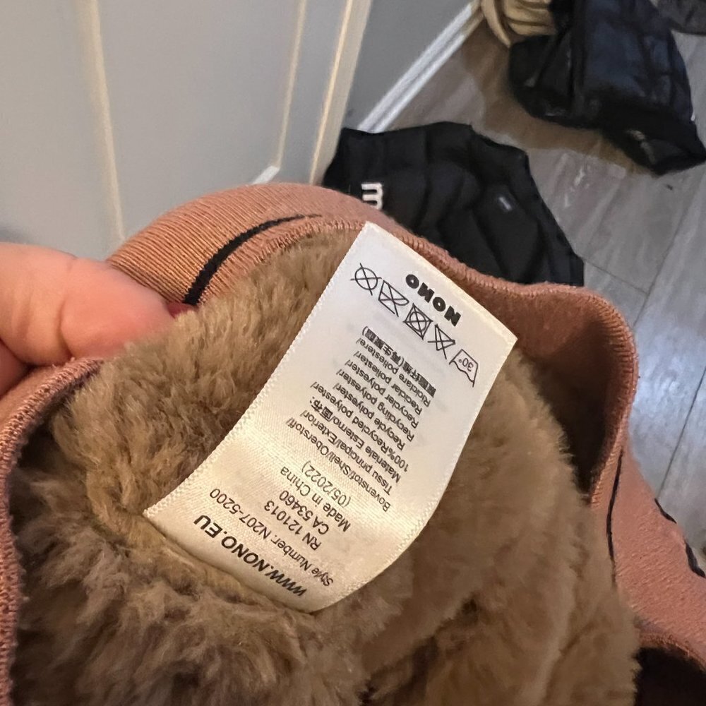 NONO Leopard Puffer Coat Jacket Recycled Fabric Size 4-5 Faux Fur Lined - Picture 6 of 6